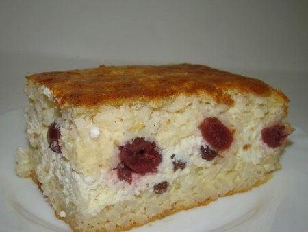 meggyes túrós rizspuding