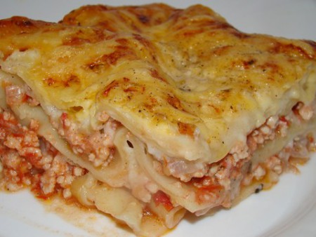 Csirkés lasagne
